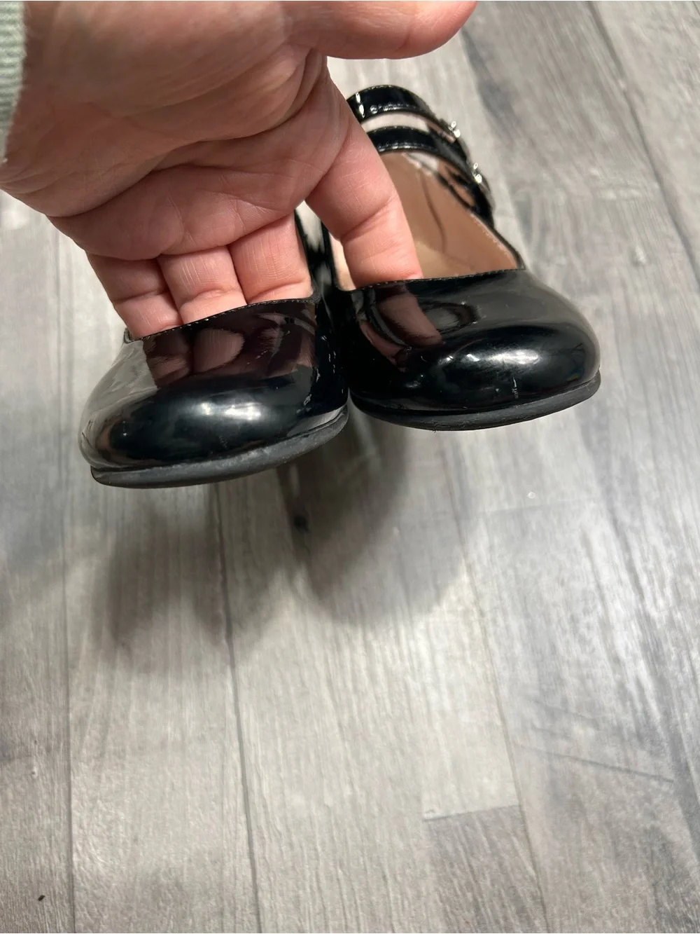 Christie & Jill Girls Black Dahlia Dress Shoes 12